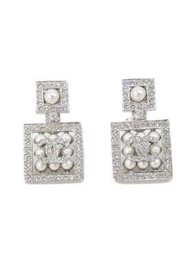 Chanel Earrings Silver-Tone Metal #347155C10B